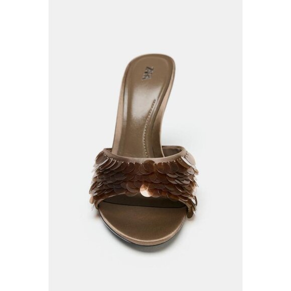 ZARA FANTASY SEQUIN SANDALS - Picture 5 of 6